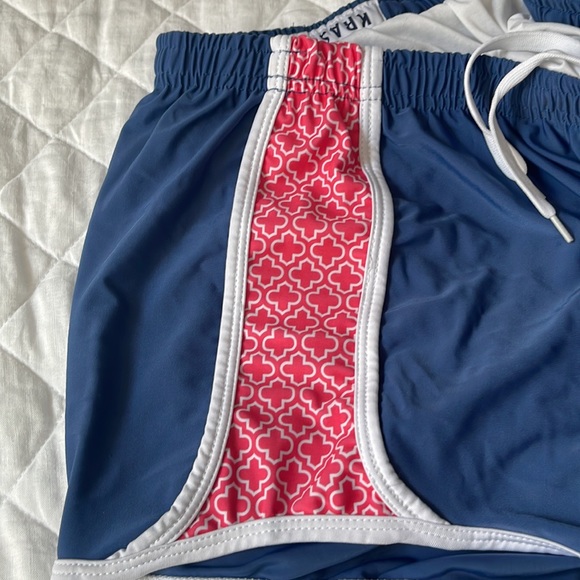 Navy and pink work out shorts. - Picture 2 of 6